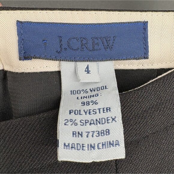 J. Crew Womens Wool Career Skirt Size 4 Black Above the Knee Office Professional - Picture 3 of 9